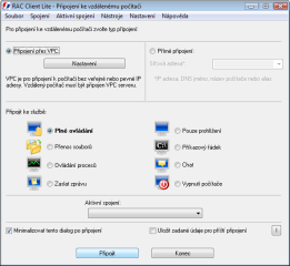 RAC Client Lite. RAC - vzdlen plocha, vzdlen sprva, vzdlen pstup, vzdlen podpora a pomoc.