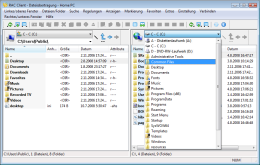 Dateiübertragung - Liste der zugänglichen Einheiten/Folder und spezieller Folder. RAC  Remote Desktop, Fernwartung, Fernzugriff und Remote Support.