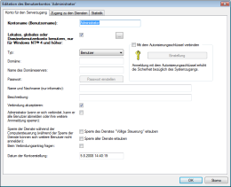 Neues Benutzerkonto einfügen. RAC  Remote Desktop, Fernwartung, Fernzugriff und Remote Support.