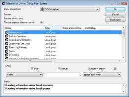 Für den Zugang zum Server können Sie System- und Domänenkontos nutzen. RAC  Remote Desktop, Fernwartung, Fernzugriff und Remote Support.