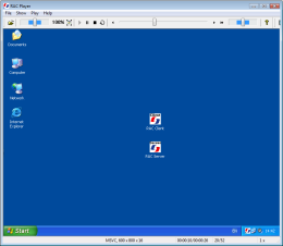 Remote playing of a recording in internal player, done on a computer with Windows® operation system. RAC - Remote Desktop, Remote Access, Remote Support, Service Desk, Remote Administration.