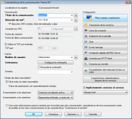 Caractersticas de la comunicacin. RAC - Software para el control remoto del PC y de la administracin alejada.