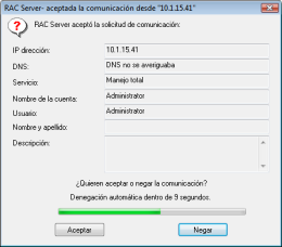 Preguntas con el requerimiento de comunicacin en el sistema alejado. RAC - Software para el control remoto del PC y de la administracin alejada.